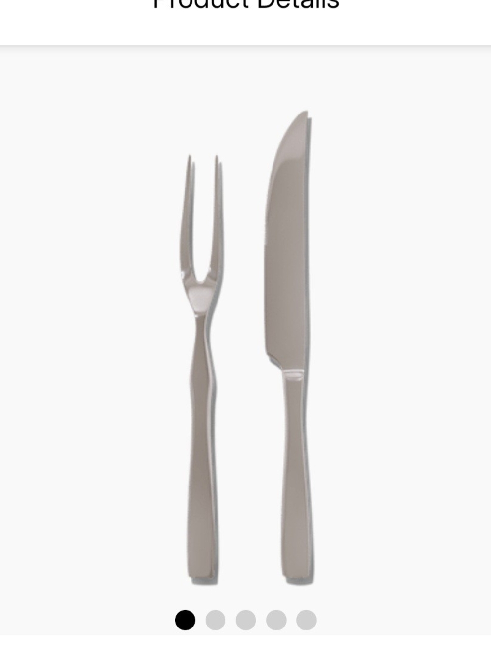 Mikasa Stainless Steel Carving Knife and Fork Set - Silver